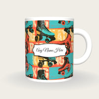 Roller Skate 80s Name Mug 2, front with the name label