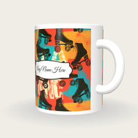 Roller Skate 80s Name Mug 3, three-quarter view