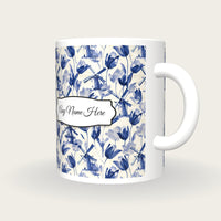 Delft Windmill Tulip Name Mug, three-quarter view