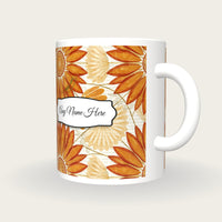 Haeckel Flower Name Mug, three-quarter view