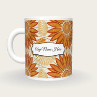 Haeckel Flower Name Mug, back with the second name label