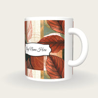 Isometric Leaf Name Mug 2, three-quarter view
