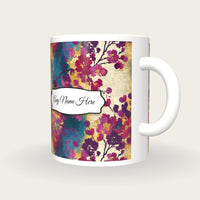 Chinoiserie Heart Name Mug, three-quarter view