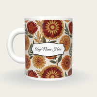 Suzani Name Mug, back with the second name label