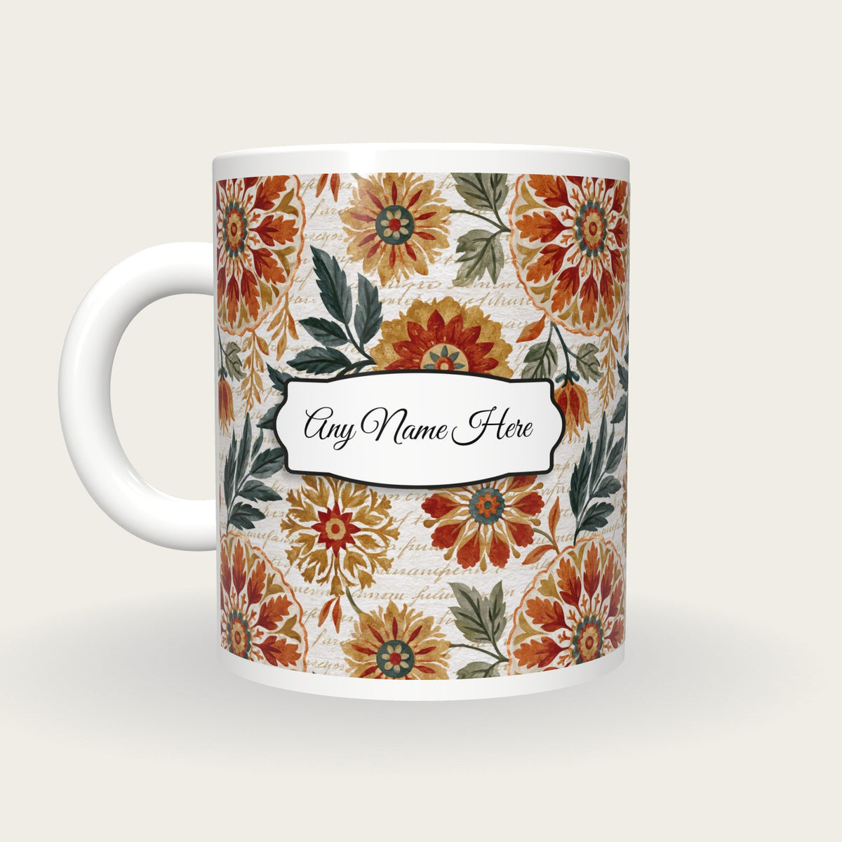 Suzani Name Mug 2, back with the second name label