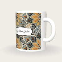 Haeckel Kantha Stitch Name Mug, three-quarter view