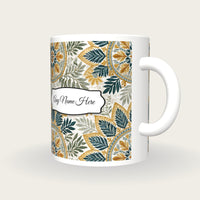 Haeckel Kantha Stitch Name Mug 2, three-quarter view