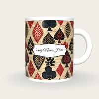 Tiki Card Suits Name Mug 2, front with the name label