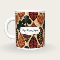 Tiki Card Suits Name Mug 3, back with the second name label