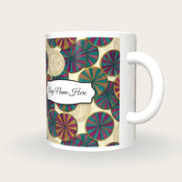 Victorian Poker Chips Name Mug, three-quarter view