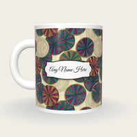 Victorian Poker Chips Name Mug, back with the second name label
