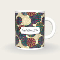 Victorian Poker Chips Name Mug, front with the name label