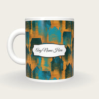 Graffiti Log Cabins Name Mug, back with the second name label