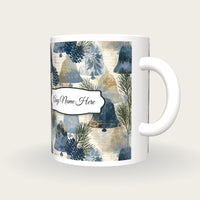 Surrealist Church Bells Name Mug, three-quarter view