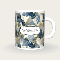 Surrealist Church Bells Name Mug, front with the name label