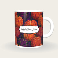 ASCII Pumpkin Abstract Name Mug 2, front with the name label