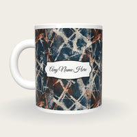 Batik Wax Resist Name Mug 2, back with the second name label