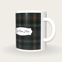 Tartan Plaid Name Mug, three-quarter view