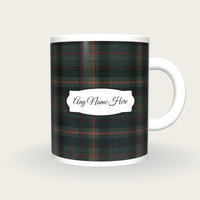 Tartan Plaid Name Mug, front with the name label