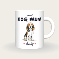 Personalised Beagle Dog Mum Mug, front