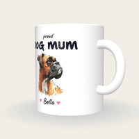 Personalised Boxer Dog Mum Mug, three-quarter view