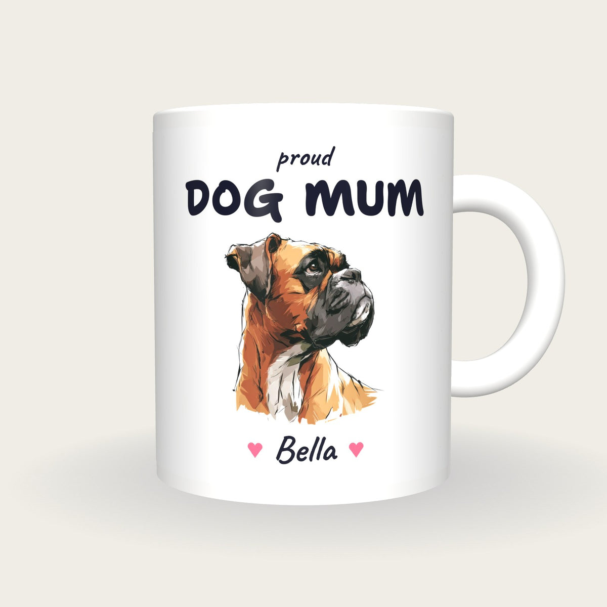Personalised Boxer Dog Mum Mug, front