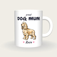 Personalised Cocker Spaniel Dog Mum Mug, front