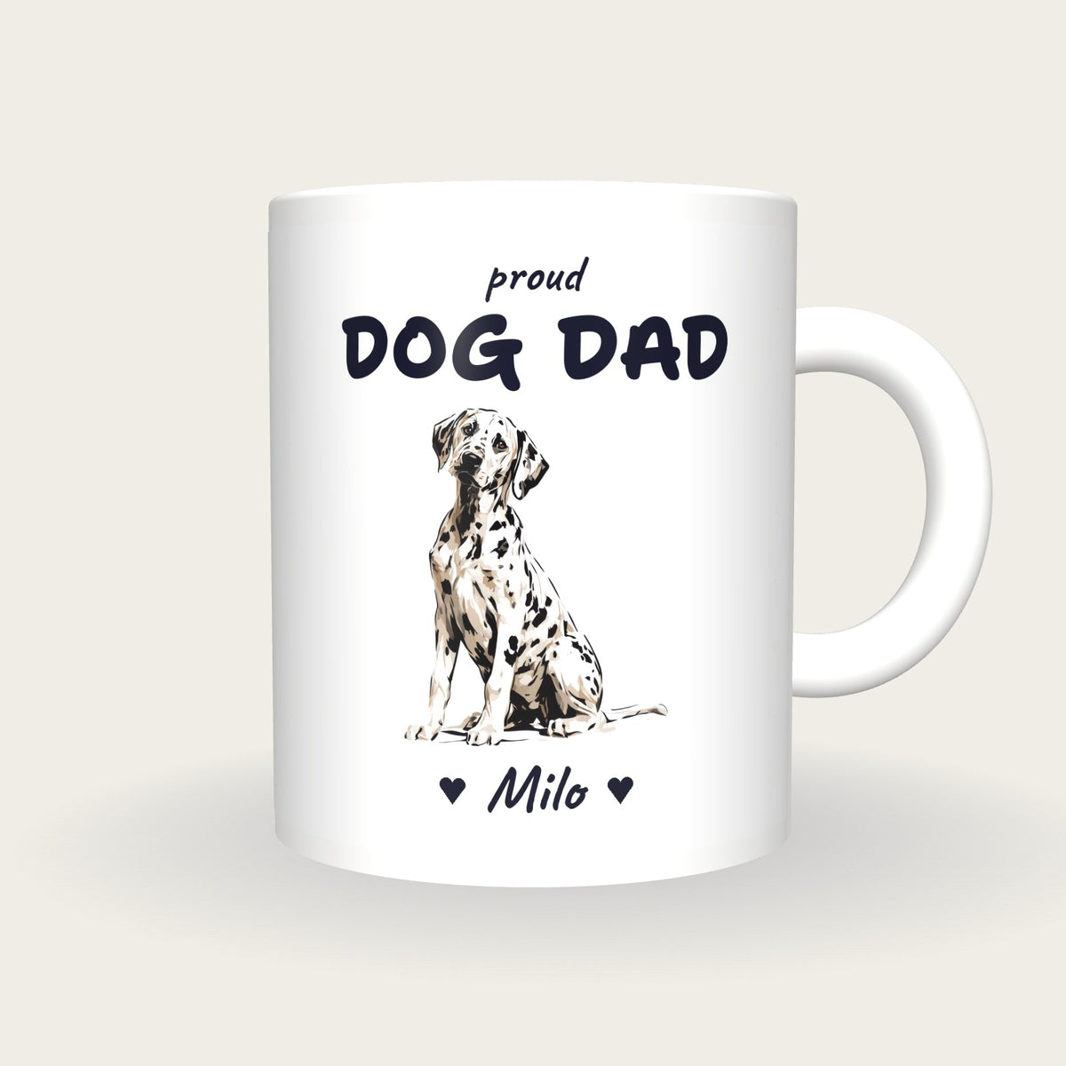 Personalised Dalmatian Dog Dad Mug, front