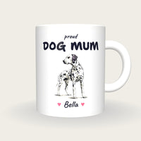 Personalised Dalmatian Dog Mum Mug, front