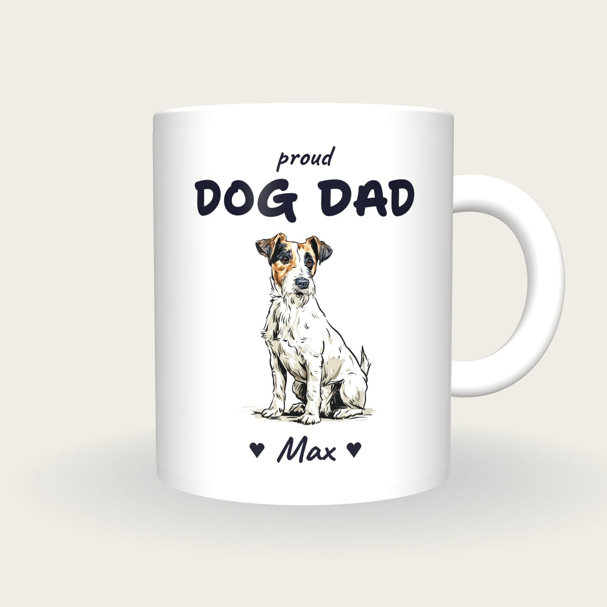 Personalised Jack Russell Dog Dad Mug, front