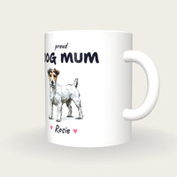 Personalised Jack Russell Dog Mum Mug, three-quarter view