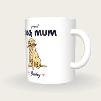 Personalised Labrador Dog Mum Mug, three-quarter view