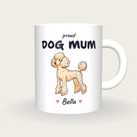 Personalised Poodle Dog Mum Mug, front