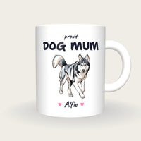 Personalised Husky Dog Mum Mug, front
