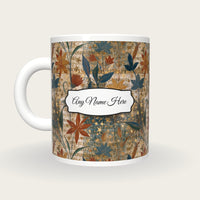 Illuminated Manuscript Stars Name Mug, back with the second name label