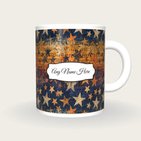 Illuminated Manuscript Stars Name Mug 4, front with the name label
