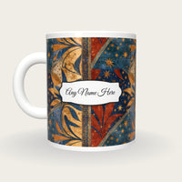 Illuminated Manuscript Stars Name Mug 2, back with the second name label
