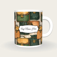 Engraving Jewel Bags Name Mug, front with the name label