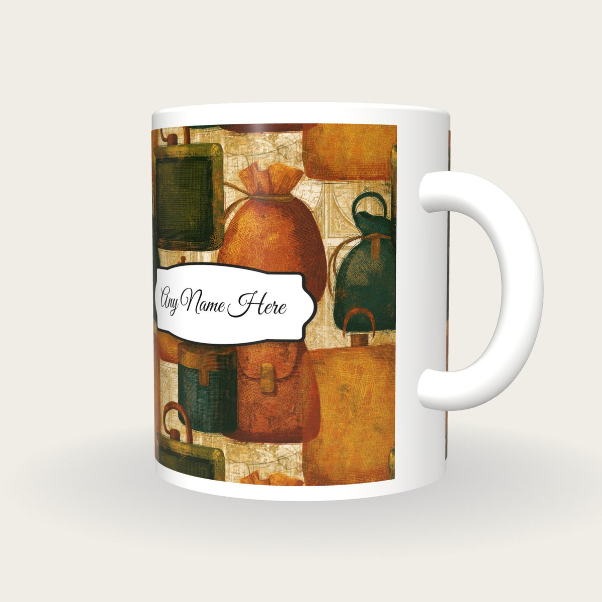 Engraving Jewel Bags Name Mug 2, three-quarter view
