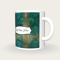 Mughal Skulls Name Mug 2, three-quarter view