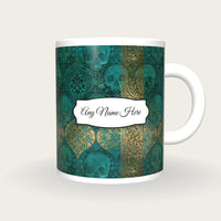 Mughal Skulls Name Mug 2, front with the name label