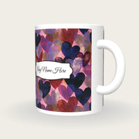 Lubok Hearts Name Mug 3, three-quarter view