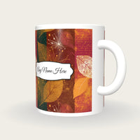 Atomic Age Leaves Name Mug 2, three-quarter view