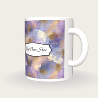 Storybook Bee Name Mug, three-quarter view