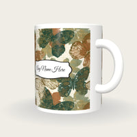 Lace Butterfly Name Mug 2, three-quarter view