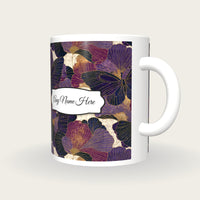 Maximalist Butterfly Name Mug 2, three-quarter view
