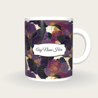 Maximalist Butterfly Name Mug 2, front with the name label