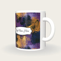 Penny Dreadful Butterfly Name Mug, three-quarter view