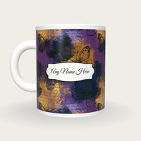 Penny Dreadful Butterfly Name Mug, back with the second name label