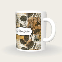 Stipple Rose Abstract Name Mug 2, three-quarter view